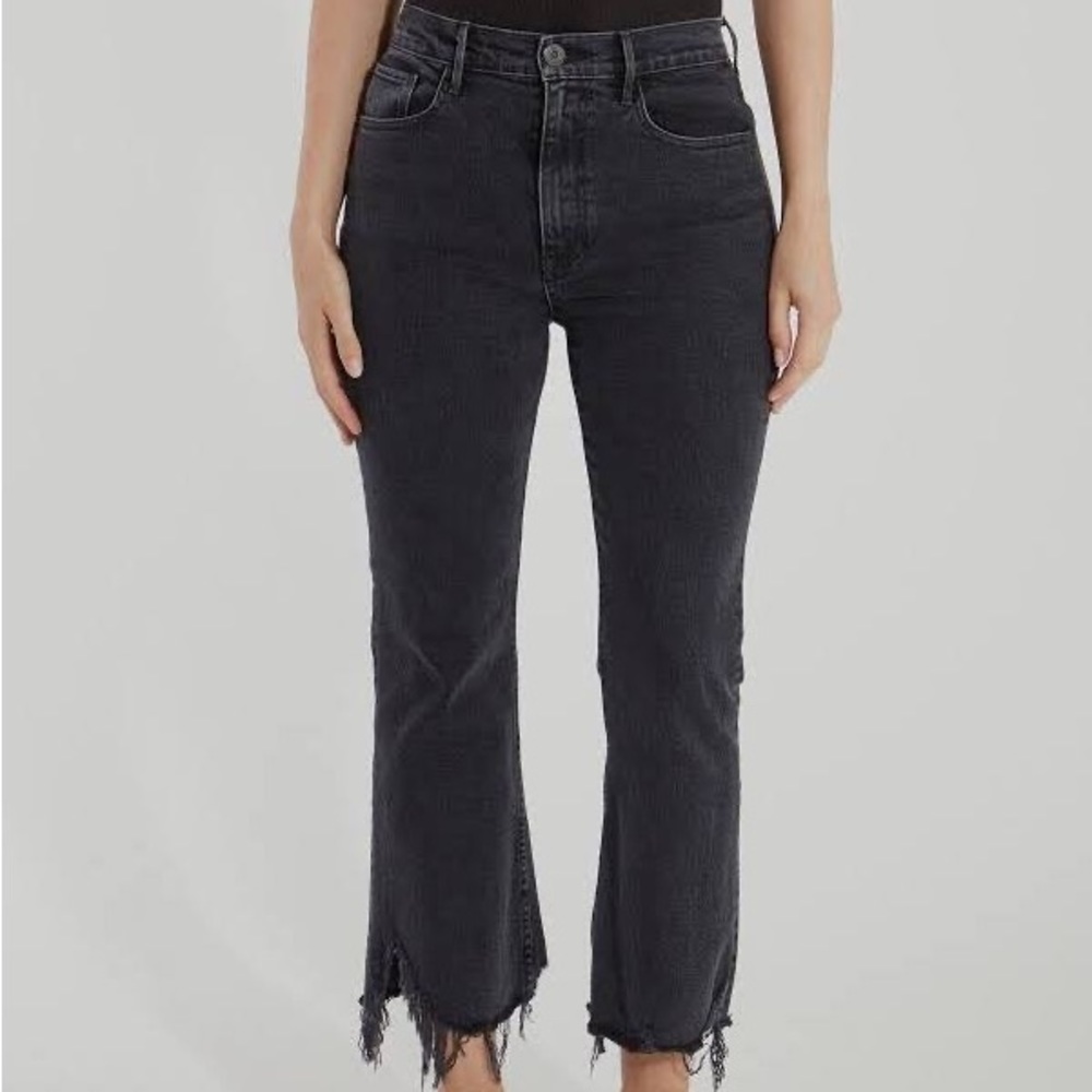 3X1 MIMI CUTTRELL Women's Black Jeans Flare Leg Stretch Denim Pants (Size 26)